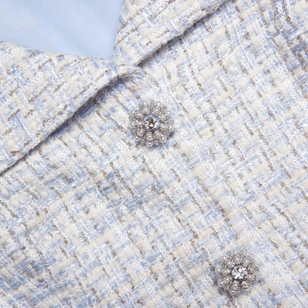 Self-Portrait Blue and White Midi Dress - Picture 5 of 9